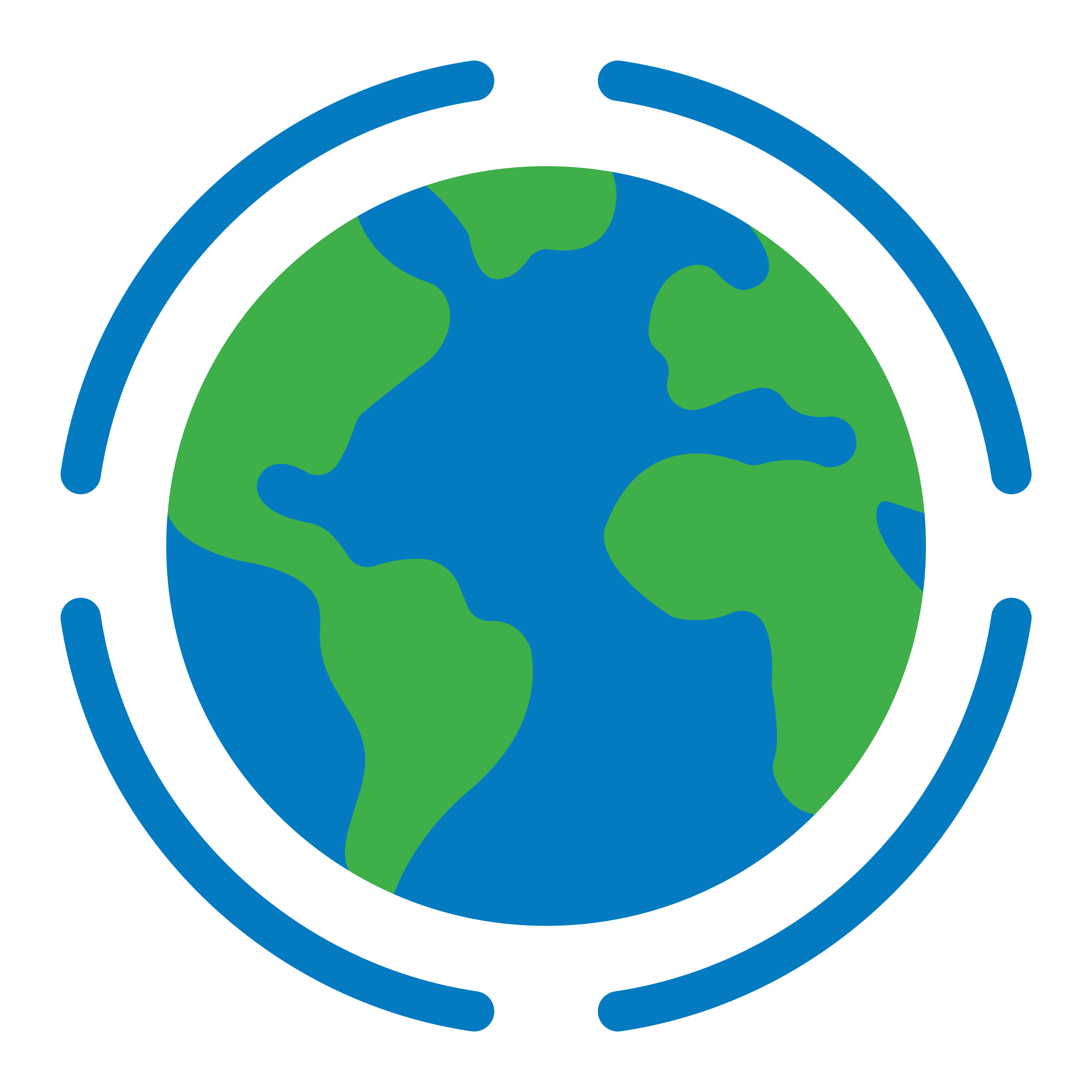 Global icon with Disability:IN stenciled circle