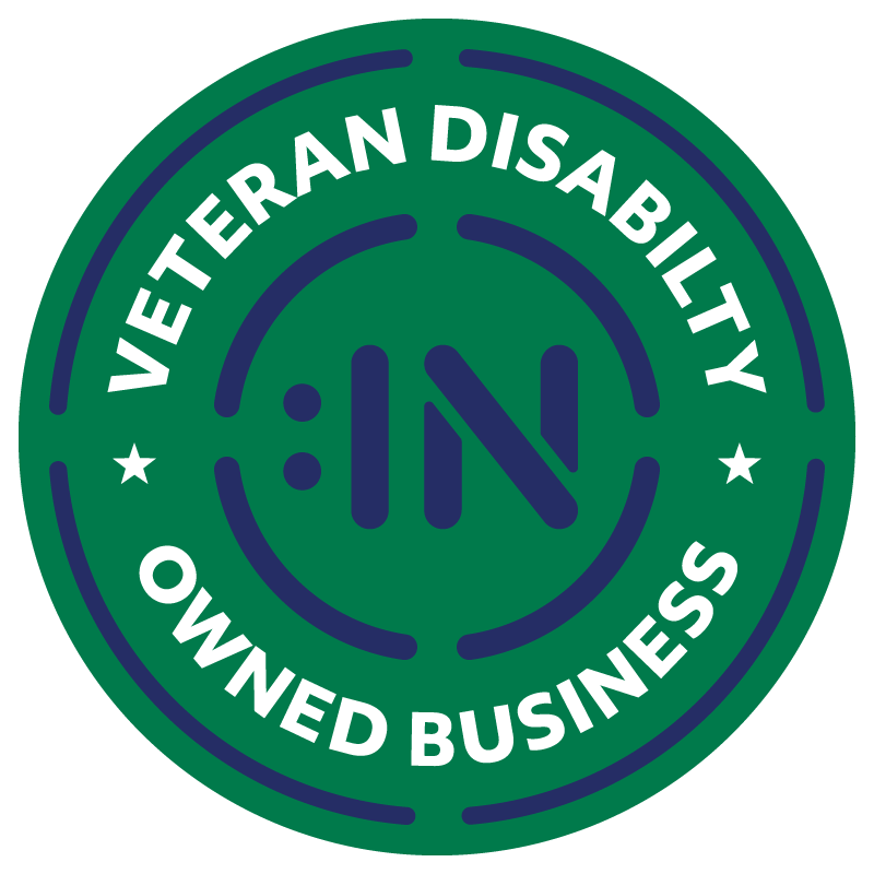 V-DOBE Logo RGB Color Green Veteran Disability Owned Business Enterprise (V-DOBE) badge